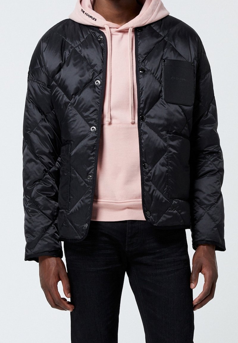 The Kooples Bunda z prachového peří - black