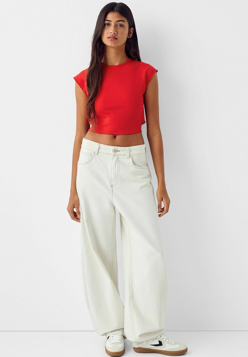 Bershka T-shirt print rood