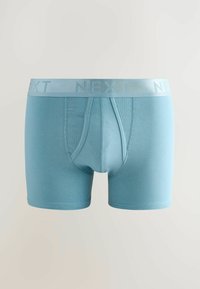 Svetlomodr�é boxerky z jemného, elastického materiálu. Majú gumu s logom a hladký povrch.