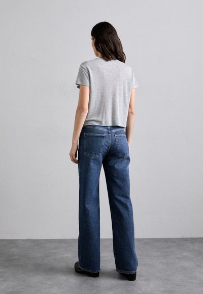 Agolde HARPER - Blugi loose fit - tempo dark marble indigo