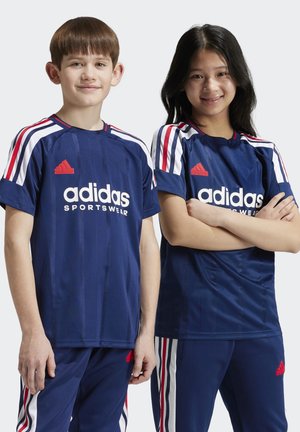 TIRO NATIONS PACK KIDS - Camiseta estampada - team navy blue/white/better scarlet