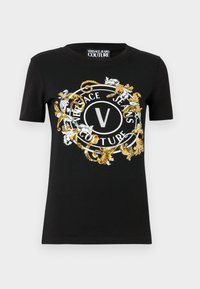 Print T-shirt - black/gold