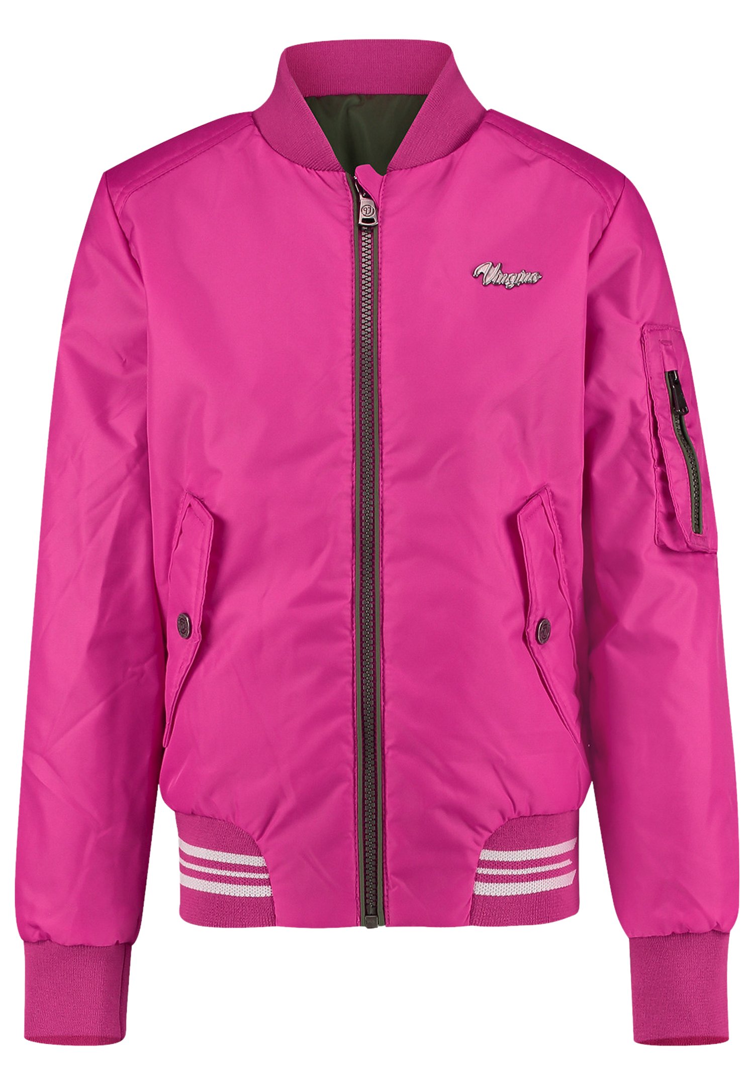 neon pink bomber jacket