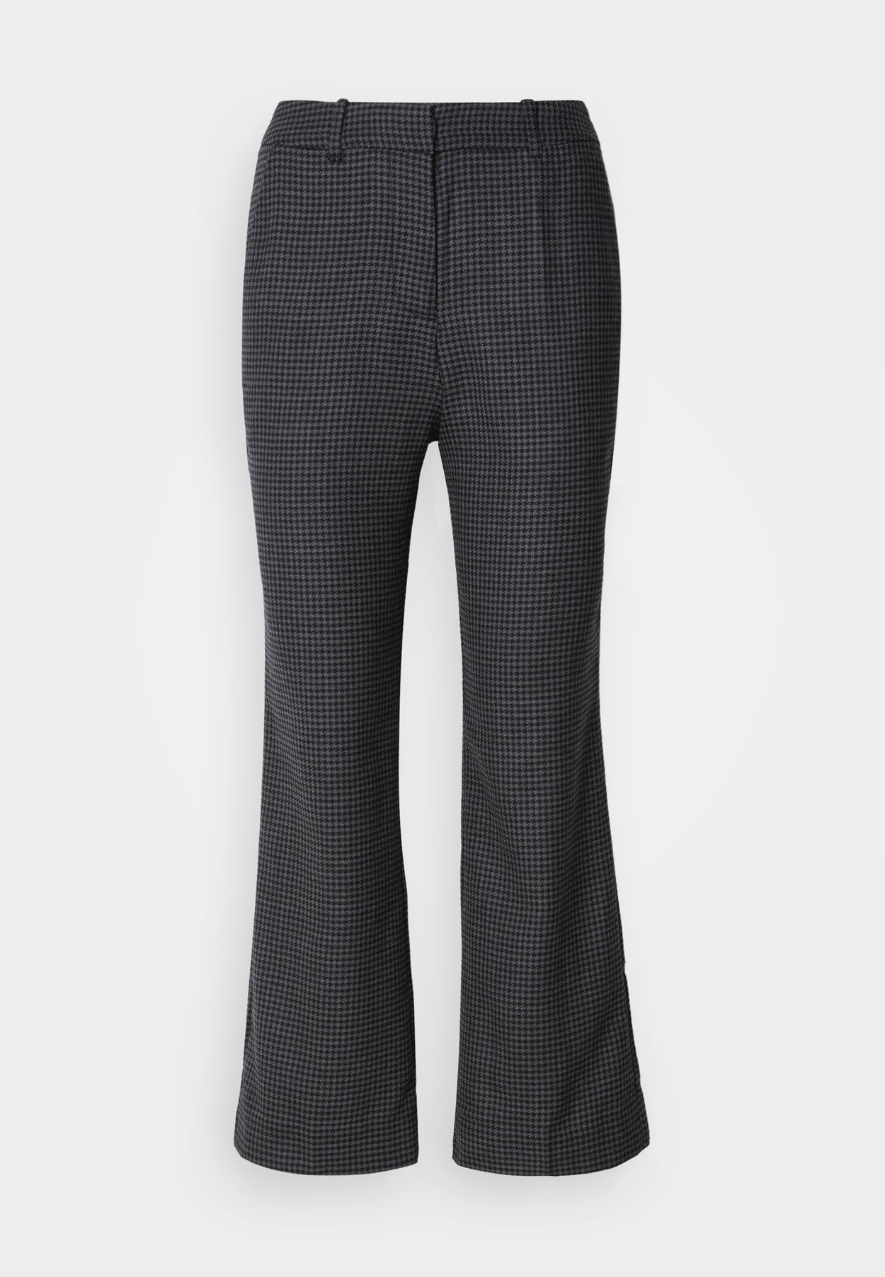 CHECKED CROPPED FLARE SLACK