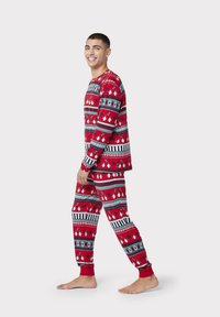 Lazy One RB268 Accappatoio E Pigiama Da Donna – Rosso Buffalo Fair Isle, Camicia E Leggings, Taglie Dalla XS Alla XL