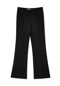 SOFT FLARE MID WAIST - Bukser - black