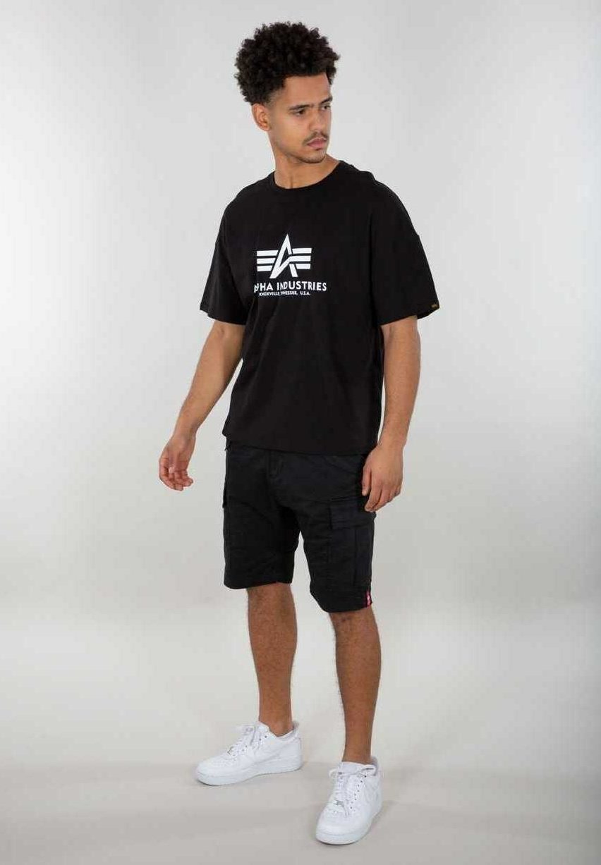 Alpha Industries BASIC OS HEAVY - T-shirt z nadrukiem/czarny