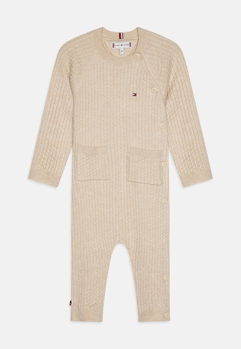Tommy Hilfiger - CABLE KNITTED COVERALL GIFTBOX UNISEX - Haalari - classic beige, Suurenna