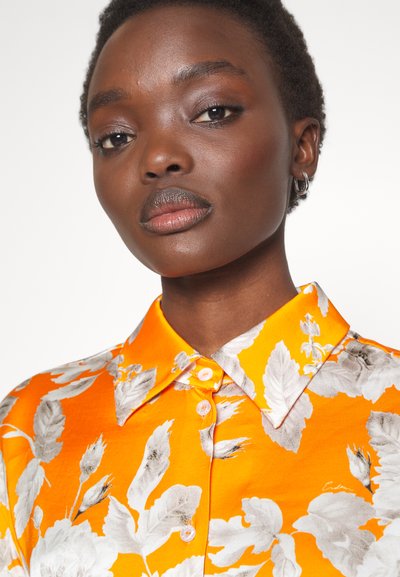 Erdem GRANDAD COLLAR - Πουκαμίσα με κουμπιά - orange/white