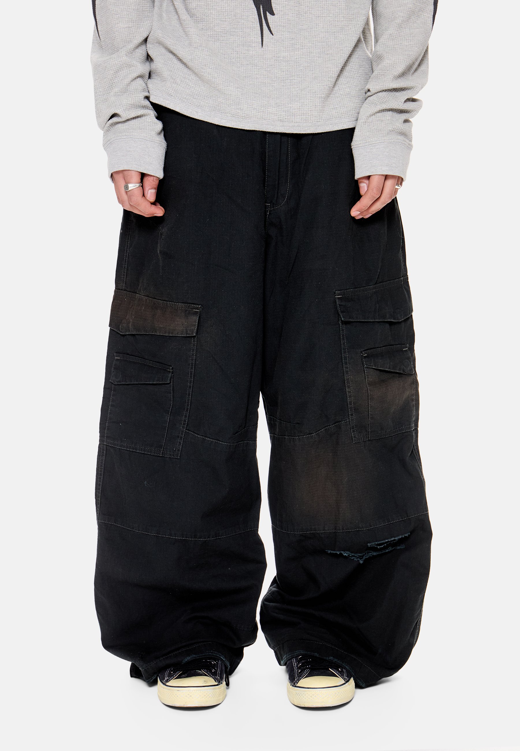 Jaded London WASHED JUMBO JORTS UNISEX - Pantaloni scurți din