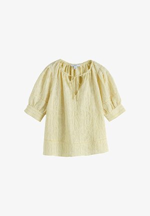 Next, REGULAR FIT - EMBROIDERED PAISLEY TIE-NECK BLOUSE - Camicetta - pale yellow