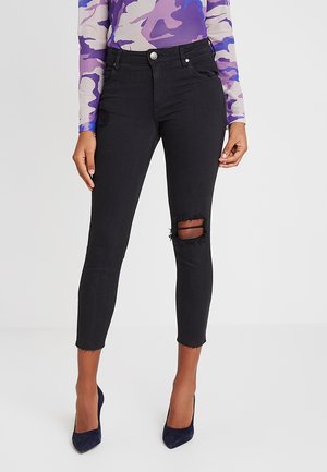 MID RISE CROPPED - Skinny džíny - washed black