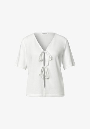 Street One, JACKE IM STRICK-LOOK MIT BÄNDERN - Cardigan - off white