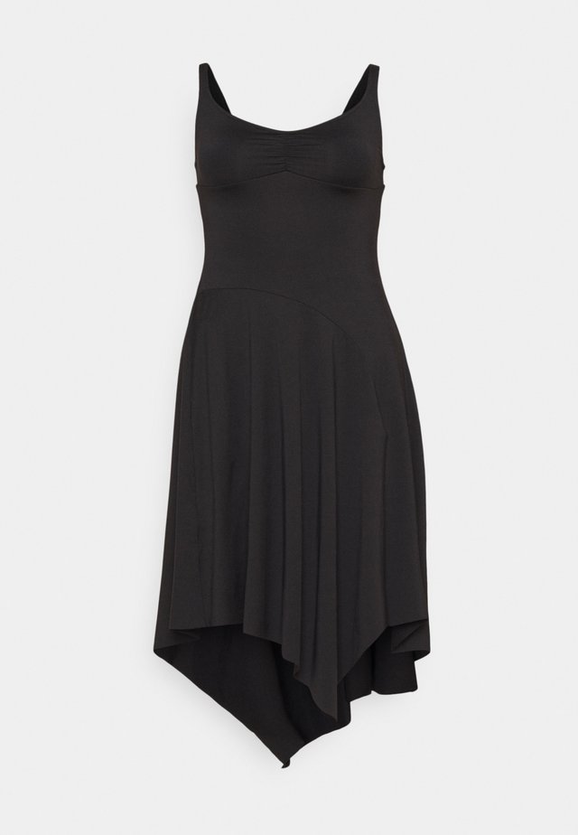 ASYMMETRICAL HEM TANK DRESS - Jurken - black
