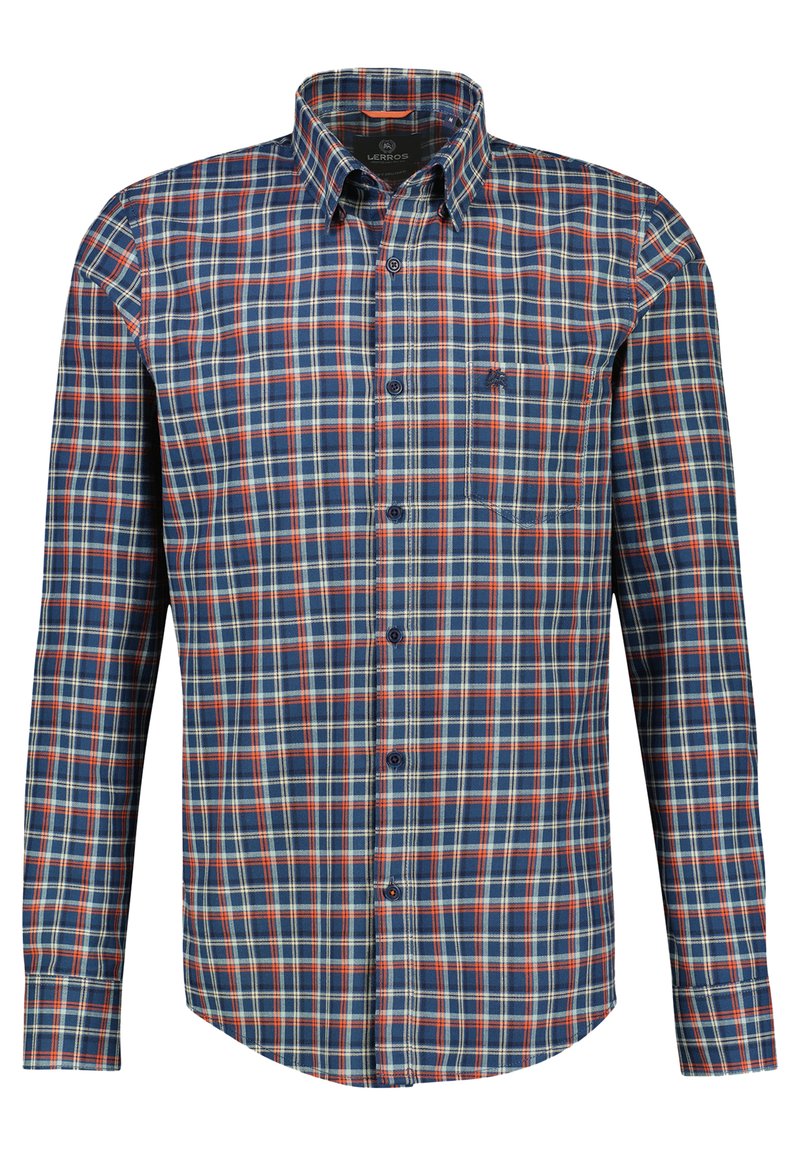 LERROS MIT HERRINGBONE KARO - Overhemd - indigo