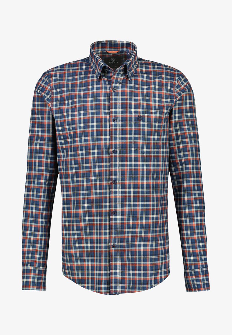 LERROS MIT HERRINGBONE KARO - Overhemd - indigo
