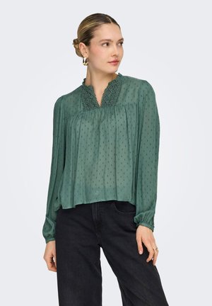ONLGEZA  DOBBY TAPE  - Blouse - dark forest