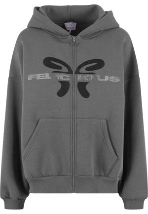 FELICIOUS LOGO - Zip-up sweatshirt - black