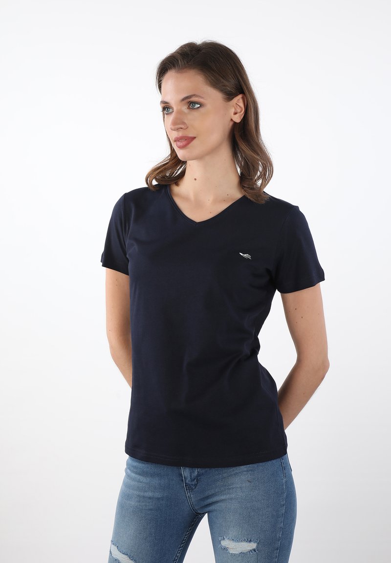 Damen T-Shirts | Edoardo Caravella T-Shirt basic navy/dunkelblau - BP06890 Damen T-Shirts | Edoardo Caravella T-Shirt basic navy/dunkelblau - BP06890