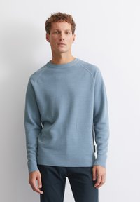 Marc O'Polo CREWNECK WITH RAGLAN WAVE STRUCTURE - Strickpullover - meltwater