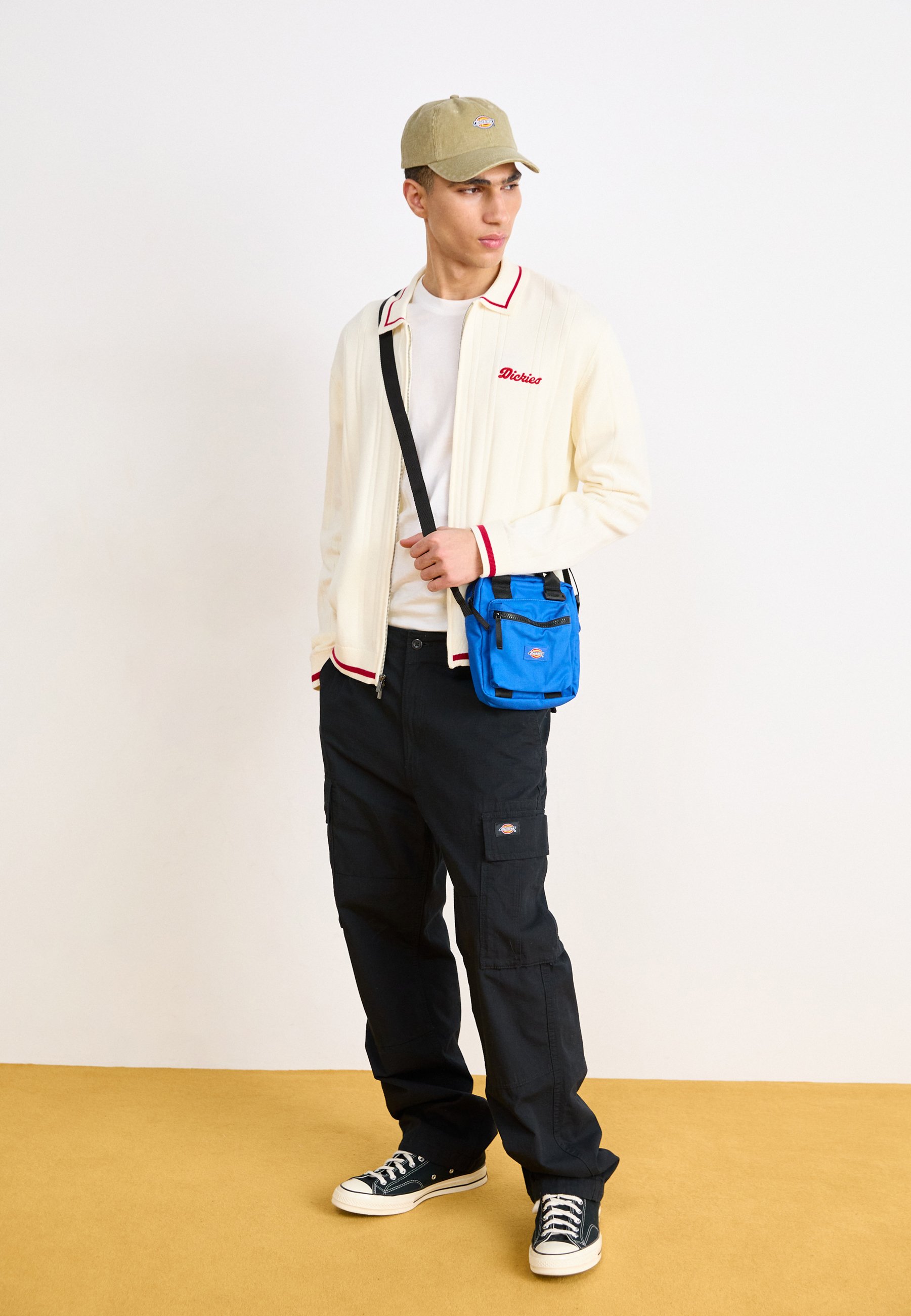 Dickies LEWISTOWN CARDIGAN - Cardigan - egret/dyed denim - Zalando