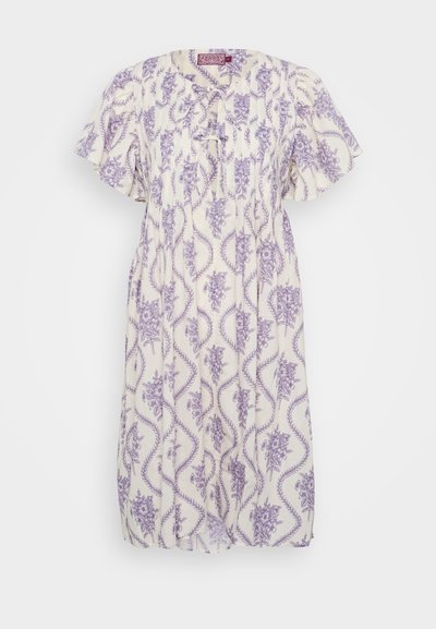 Desmond & Dempsey PLEATED NIGHTIE  - Hálóing - cream/violet