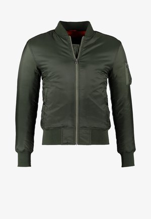 Zöld bomber dzseki sima nylonból, cipzáros elülső résszel, bordázott mandzsettákkal és derékrésszel. Oldalsó zsebbel és kontrasztos belső béléssel rendelkezik.