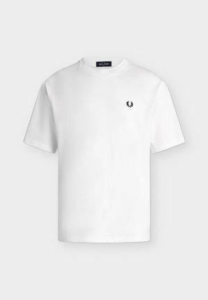 Fred Perry, BACK PRINT FRED PERRY TEXT T-SHIRT - T-shirts med print - snow white