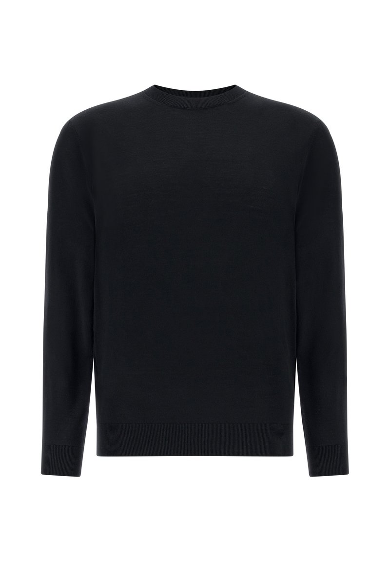 Boggi Milano SUPER FINE CREW NECK Trui black/zwart