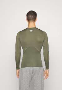 Under Armour HEATGEAR - Langærmet T-shirt - marine green/white