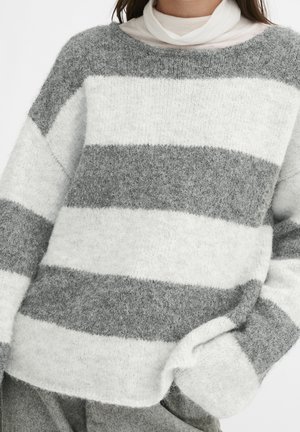 Striktrøje - mottled grey