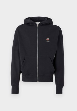 Športna jopa s kapuco na zadrgo - navy