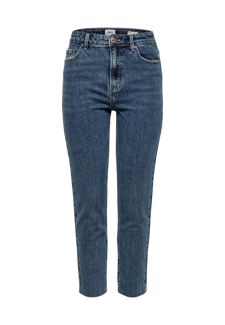 Only Emily Straight Leg Jeans Dark Blue Denim Donkerblauw Zalando Nl