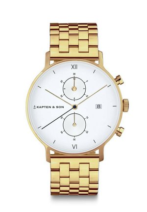Chronograaf - gold coloured white