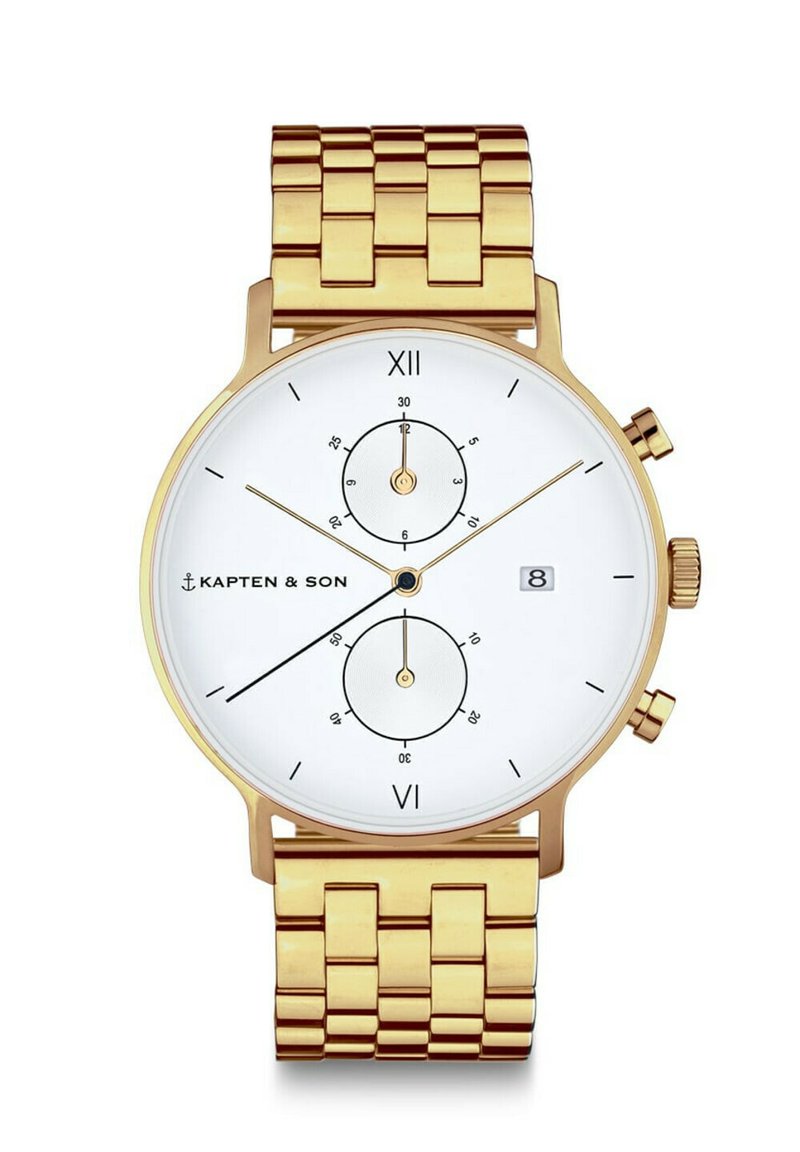 Kapten & Son Chronograph - gold coloured white