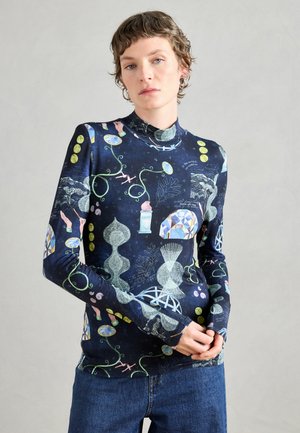 ALL OVER PRINTED MOCK NECK LONG SLEEVE - Top s dlhým rukávom - black mountain