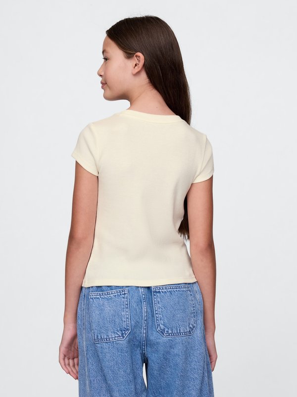 LOGO TEE GIRLS - Basic T-shirt - ivory frost2