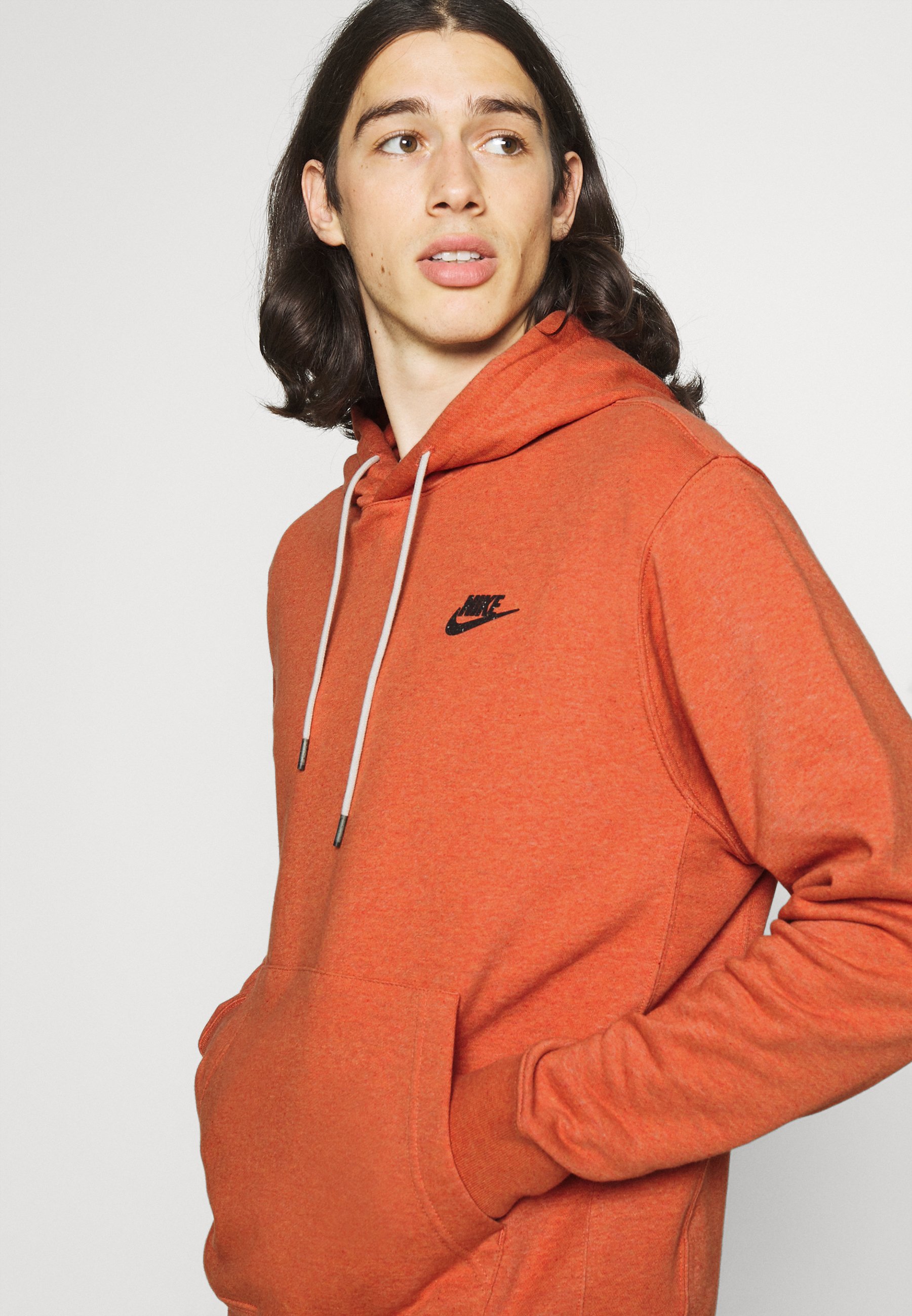 orange nike fleece hoodie