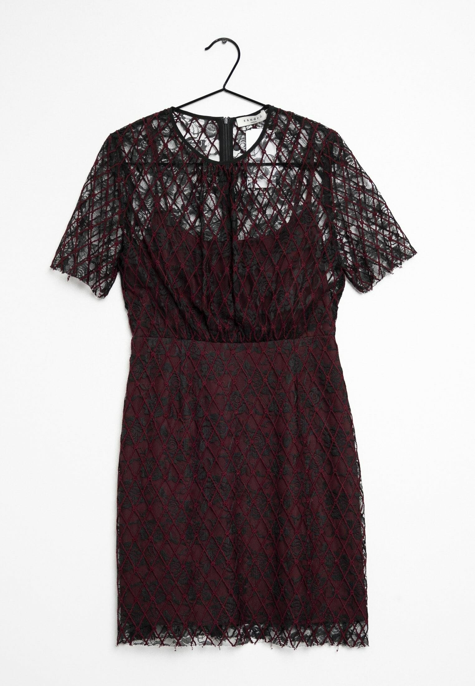 Robe Sandro Noire Dentelle Sandro Robe De Soirée Black/noir