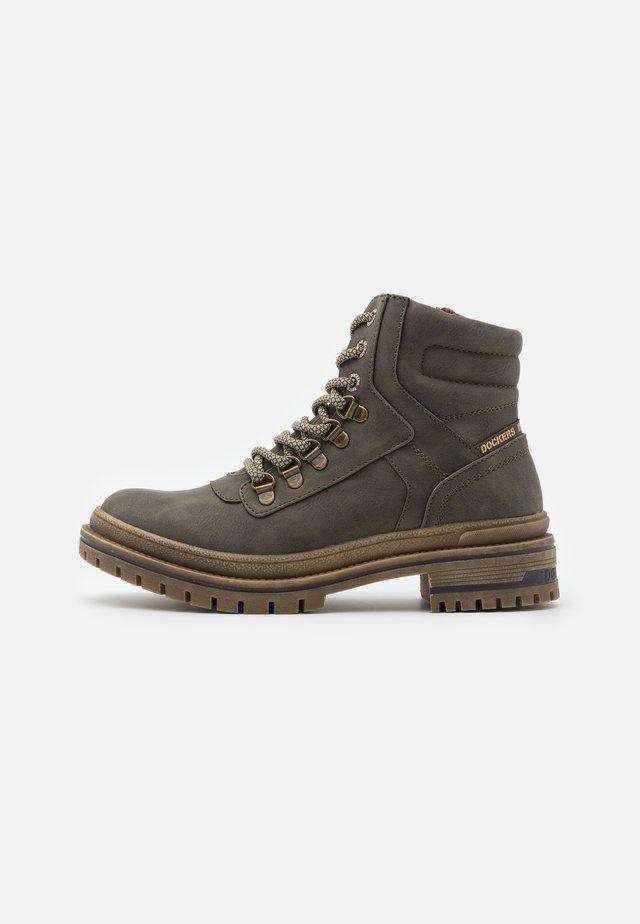 Lace-up ankle boots - bottle
