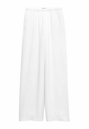 Marks & Spencer, CREPE ELASTICATED WAIST WIDE LEG TROUSERS - Pantalones - white