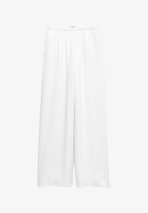 Marks & Spencer, CREPE ELASTICATED WAIST WIDE LEG TROUSERS - Pantalones - white