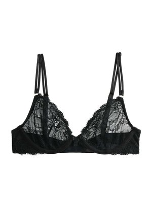 Marks & Spencer, IDA LACE WIRED PLUNGE BRA (A-E) - Trekants-bh'er - black