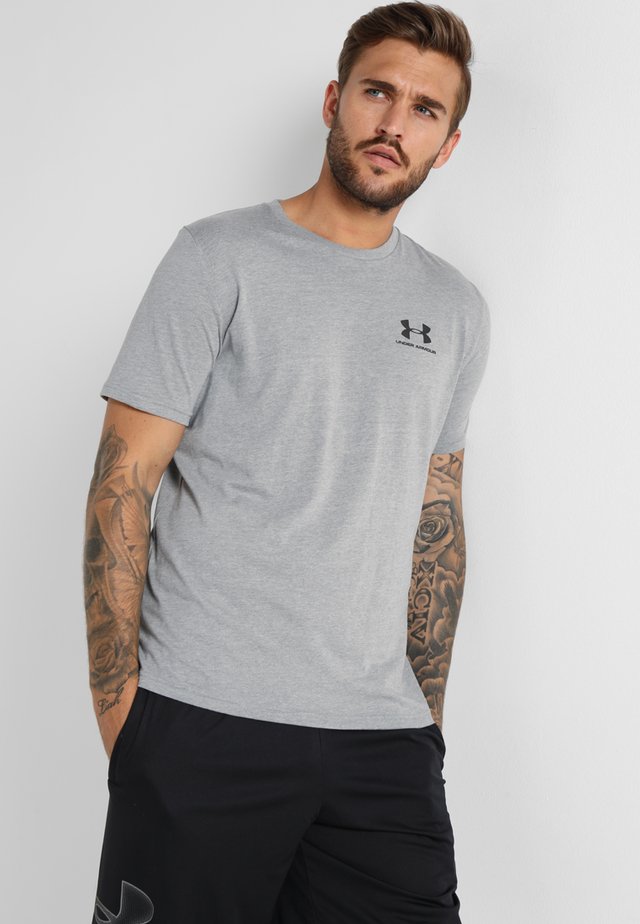 SPORTSTYLE LEFT CHEST - T-shirt basique - steel light heather/black