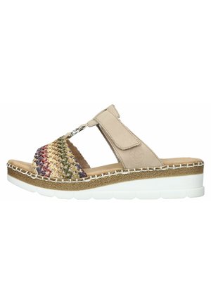 Josef Seibel Pantofola Lille 07 Donna - Blu Jeans Multi - Taglia 44 - Suola PU Ammortizzata - Altezza Tacco 2 Cm