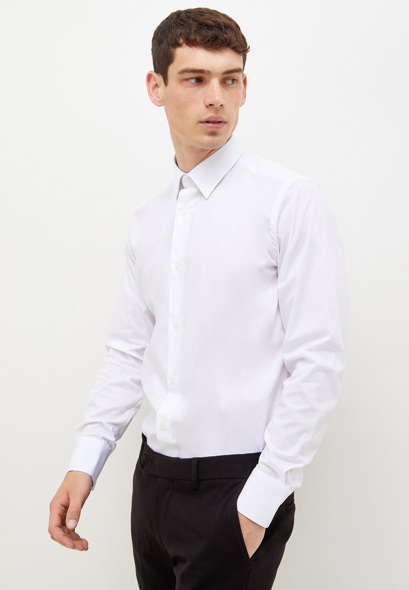 Camicia uomo elegante Bianca polso per gemelli - Saldi Abbigliamento