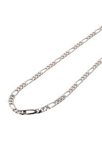 Stříbrný řetízek na krk s propletenými plochými a oválnými články, hladkým povrchem a lesklým finišem. Délka je přibližně 50 cm.