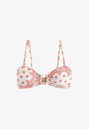 Next, REGULAR FIT - NON WIRED BANDEAU BIKINI TOP . - Bikini top - cream pink paisley