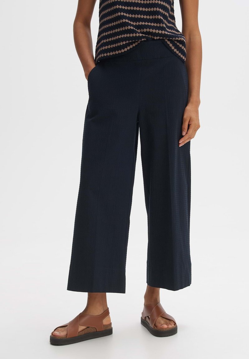 OPUS CULOTTE MISHA DESERT - Trousers - coal blue