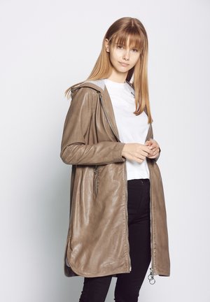 Maze MIT KAPUZE - Lederjacke - mud